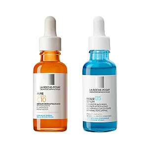 Kit La Roche Posay Vitamina C Pieles Sensibles - Pure Vitamin C10+ Hyalu B5 la roche posay Ecuador
